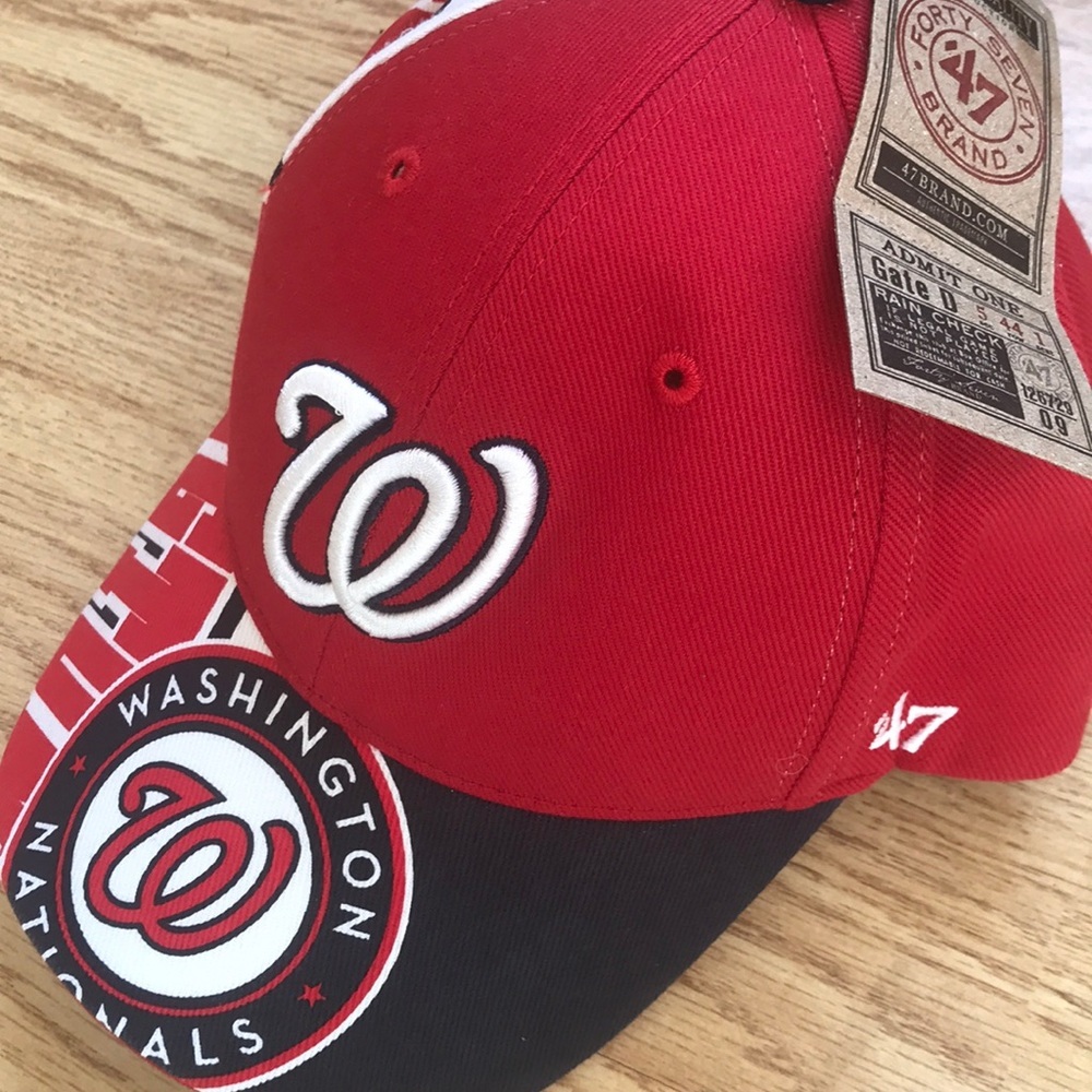 Washington Nationals WORLD 🌎 SERIES WINNER! Nats hat NWT 47 brand youth - Picture 3 of 8